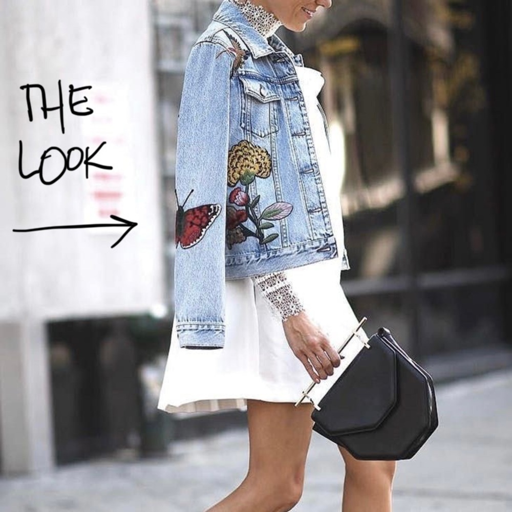 GUESS Denim Jacket with Patches